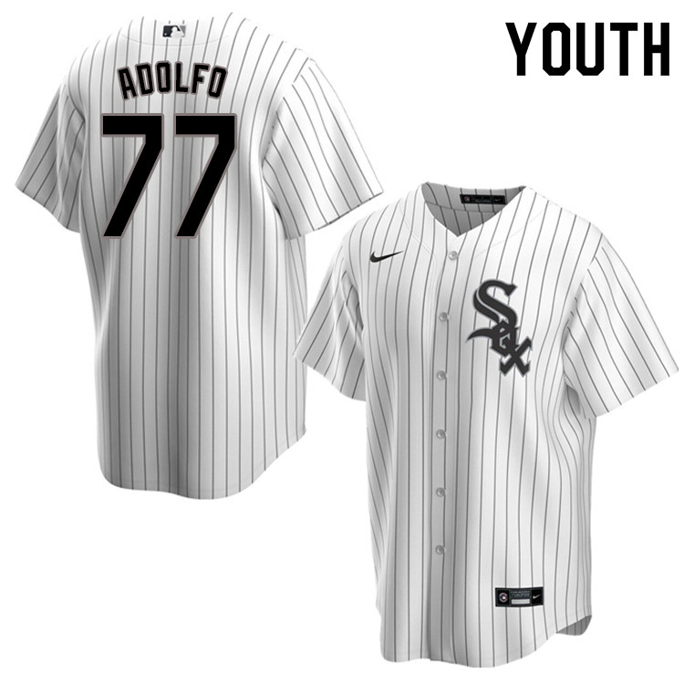 Nike Youth #77 Micker Adolfo Chicago White Sox Baseball Jerseys Sale-Pinstripe